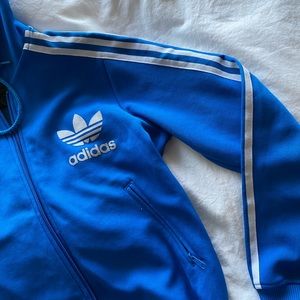 Y2K Adidas Zip Up Hoodie - Size Medium 💙
